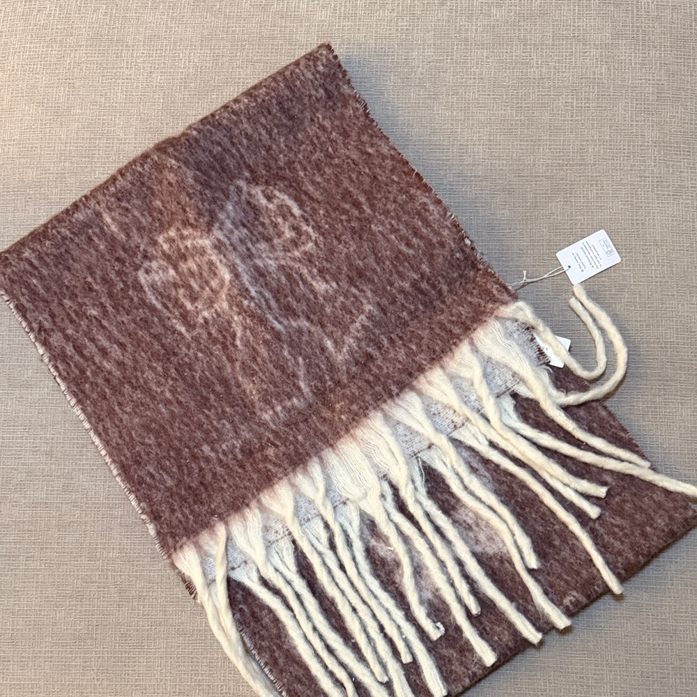 Anthropologie Brown Bow Scarf NWT